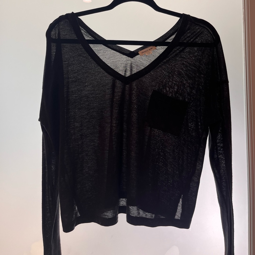 Silence and noise long sleeve black top from Urban Outfitters